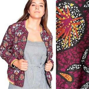 Castaluna Crepe Bomber Jacket With Bold Print